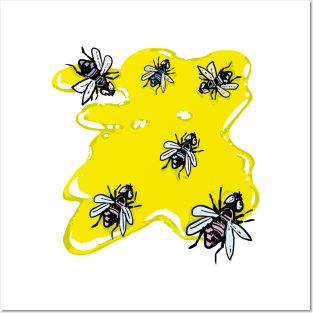 The festival of flies on yellow ! Posters and Art